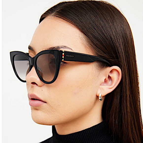 Gucci Black Cat Eye GG0460S Sunglasses - Picture 3 of 12